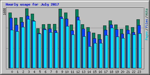Hourly usage for July 2017