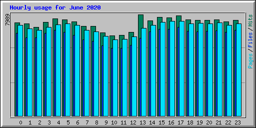 Hourly usage for June 2020