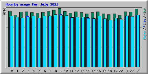Hourly usage for July 2021