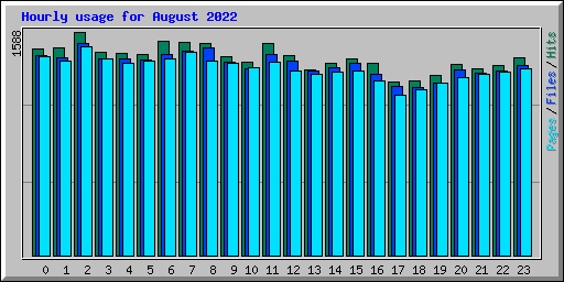 Hourly usage for August 2022